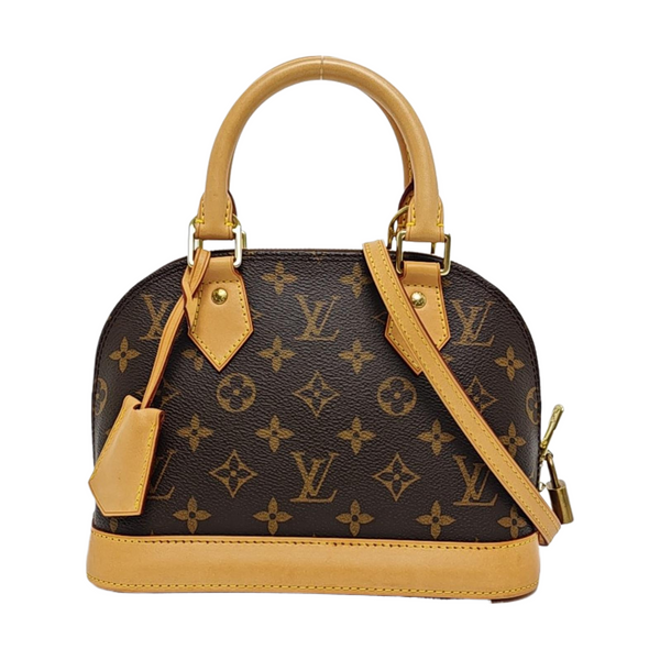 ALMA BB Monogram Coated Canvas Brown