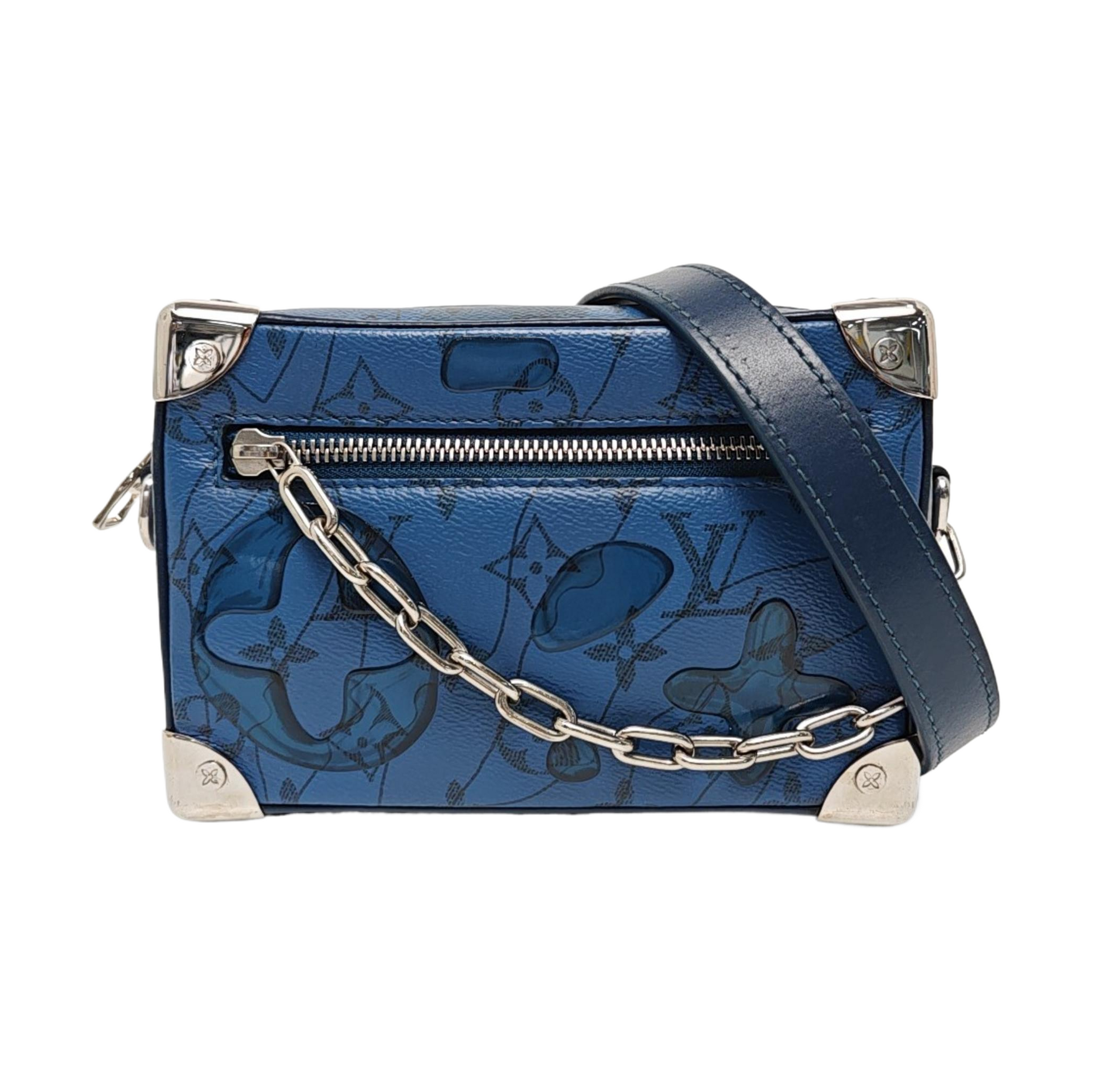 SOFT TRUNK Mini Monogram Coated Canvas Blue