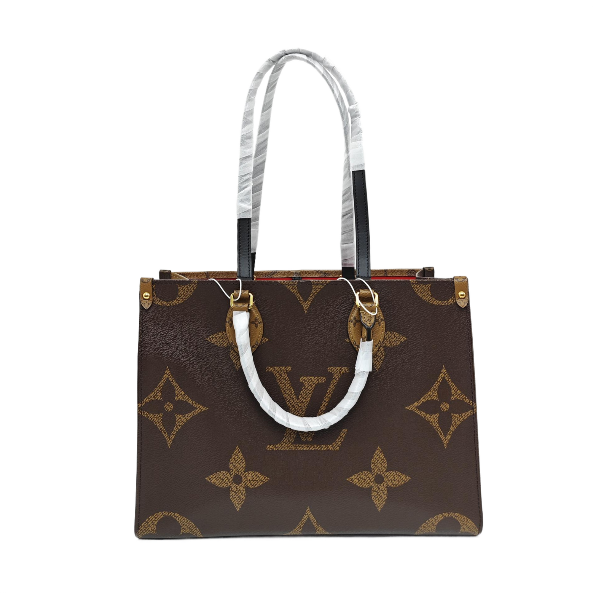 ONTHEGO MM Monogram Coated Canvas Brown