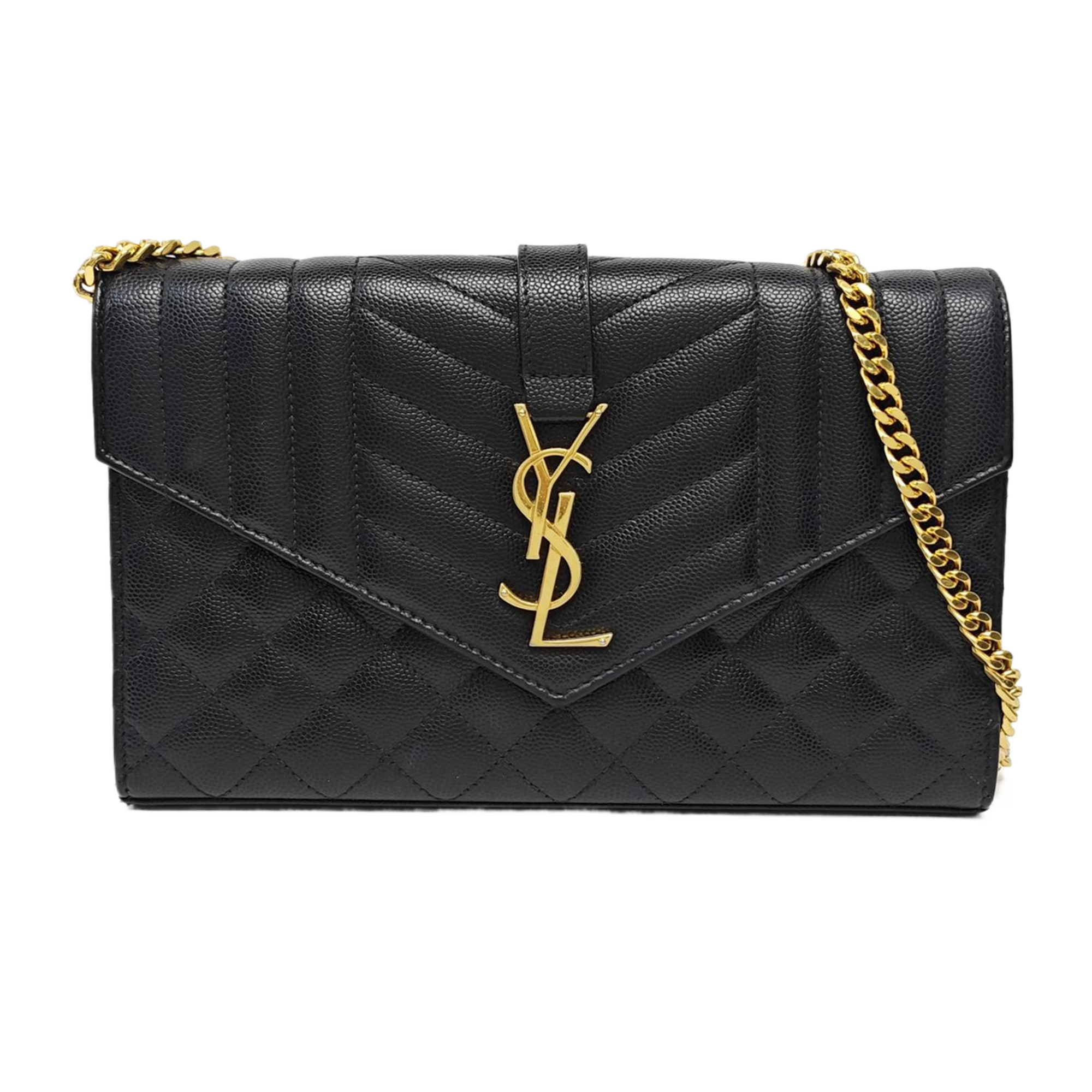 MONOGRAM Medium Chevron Calfskin Black