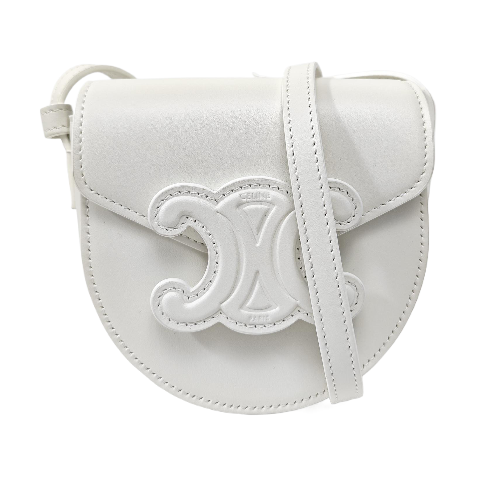 Calfskin Shoulder Bag White