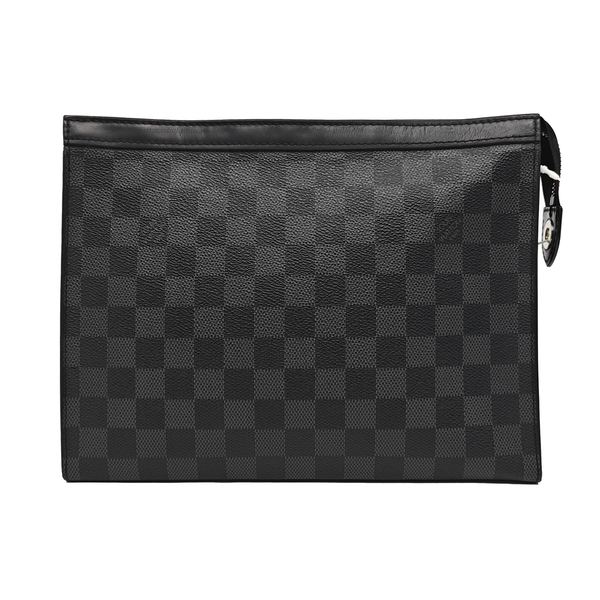 Pochette Voyag MM Damier Graphite Coated Canvas Gray