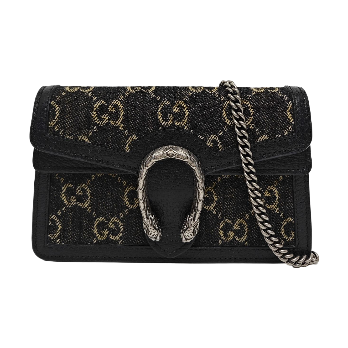 Dionysus Super Mini Monogram Denim Black