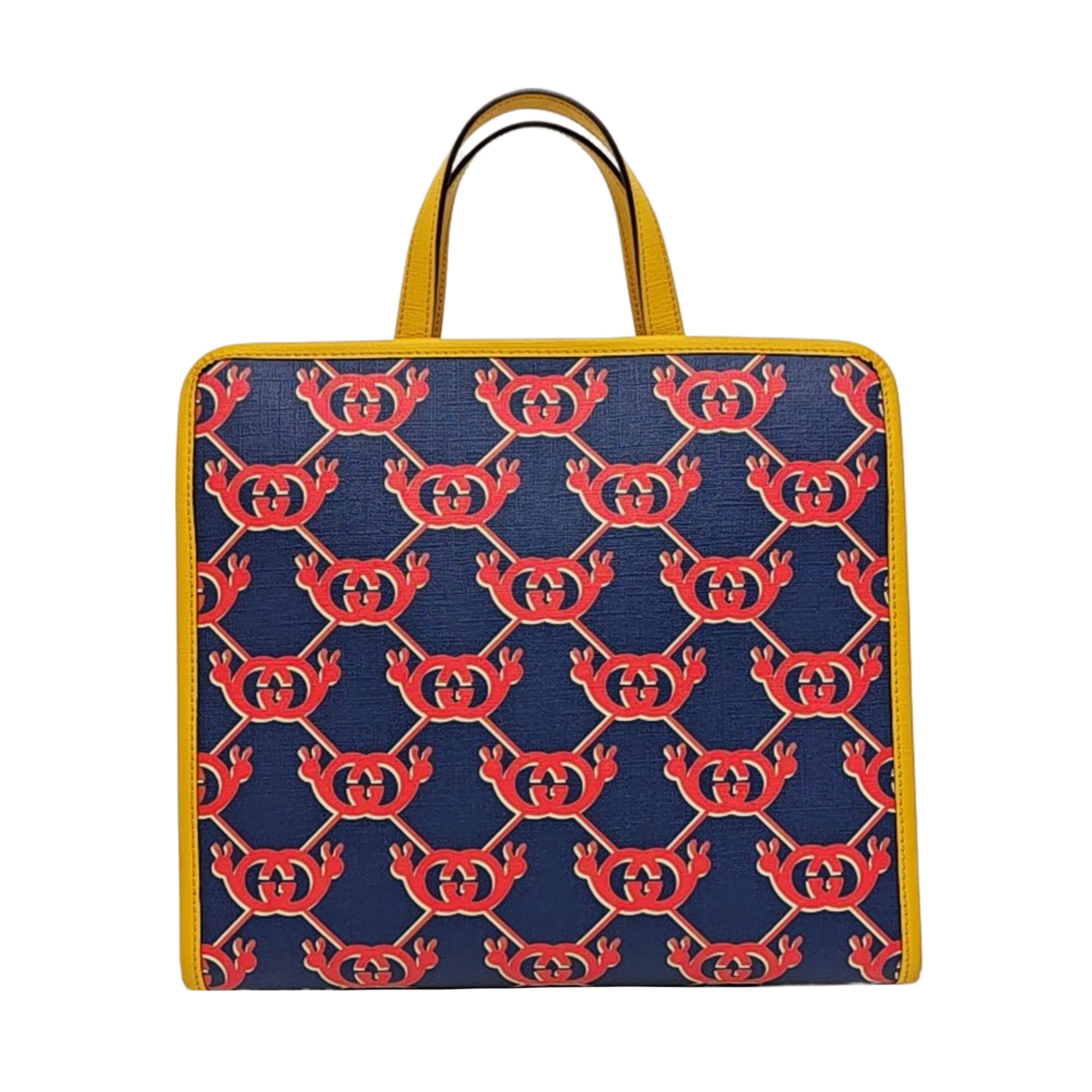 Monogram Coated Canvas Tote Bag Blue