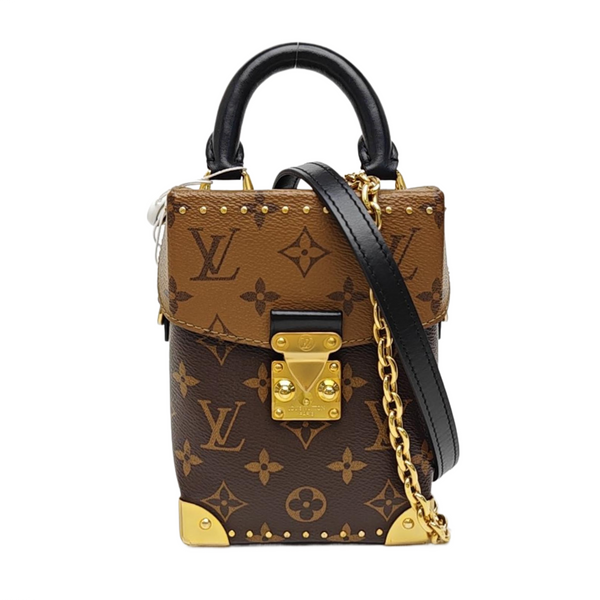 CAMERA BOX Monogram Coated Canvas Brown