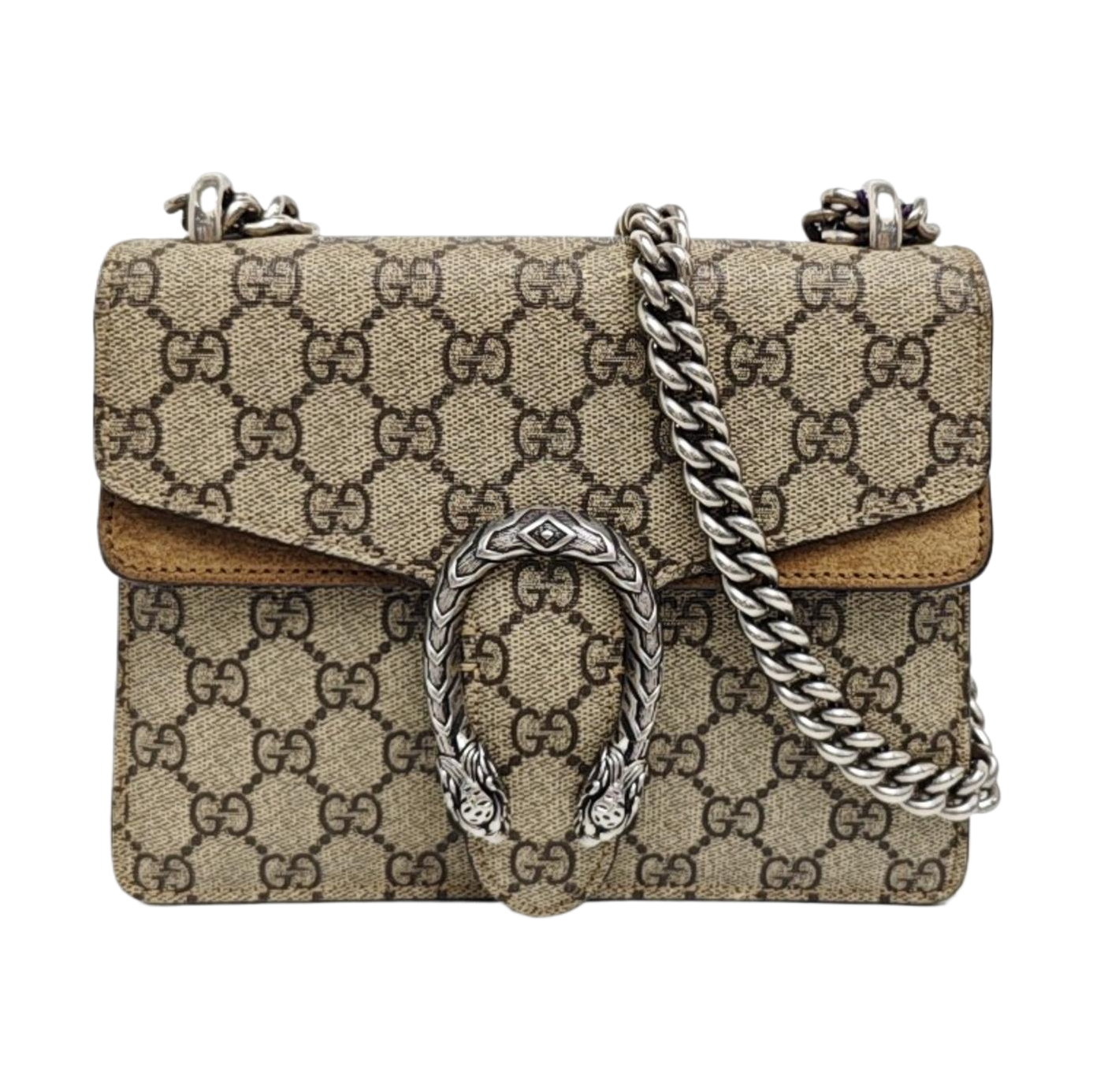 Dionysus Mini Monogram Coated Canvas Beige