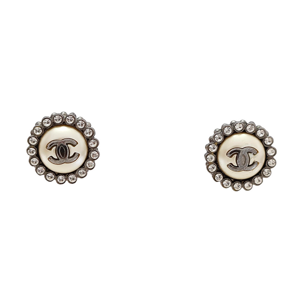 Metal White Stud Earrings