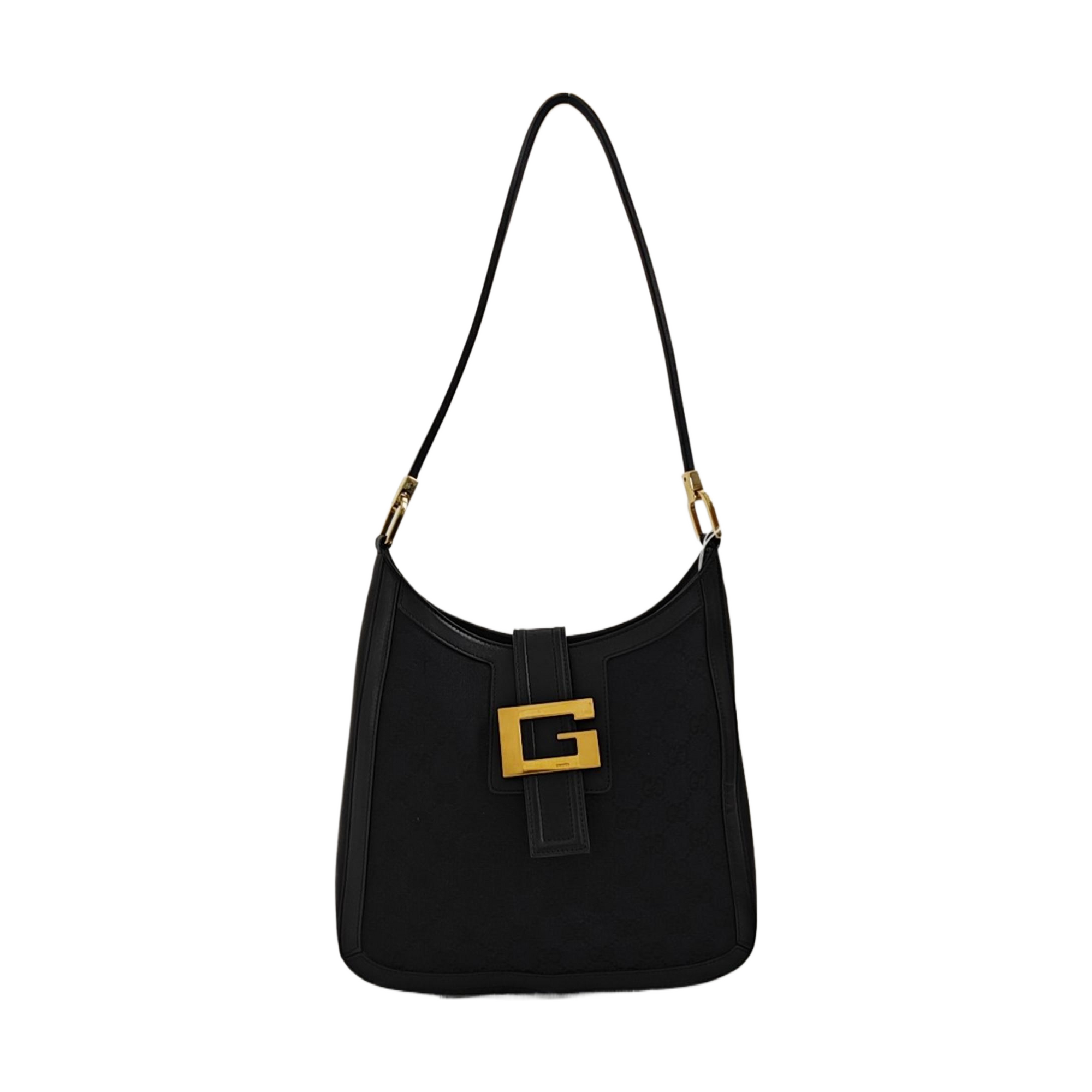Monogram Canvas Shoulder Bag Black
