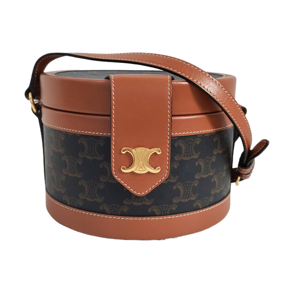 Authenticated pre-owned  TRIOMPHE Medium Coated Canvas Brown - Shoulder Bag at Looply