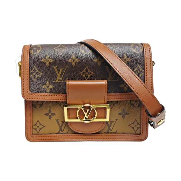 DAUPHINE Mini Monogram Coated Canvas Brown