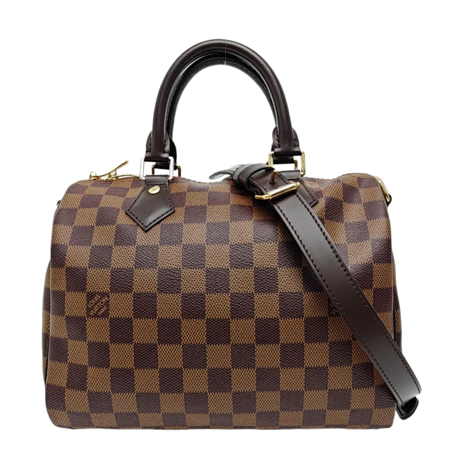 SPEEDY 25 Damier Ebene Coated Canvas Brown