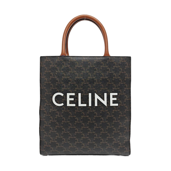 CABAS CELINE Small Coated Canvas Brown
