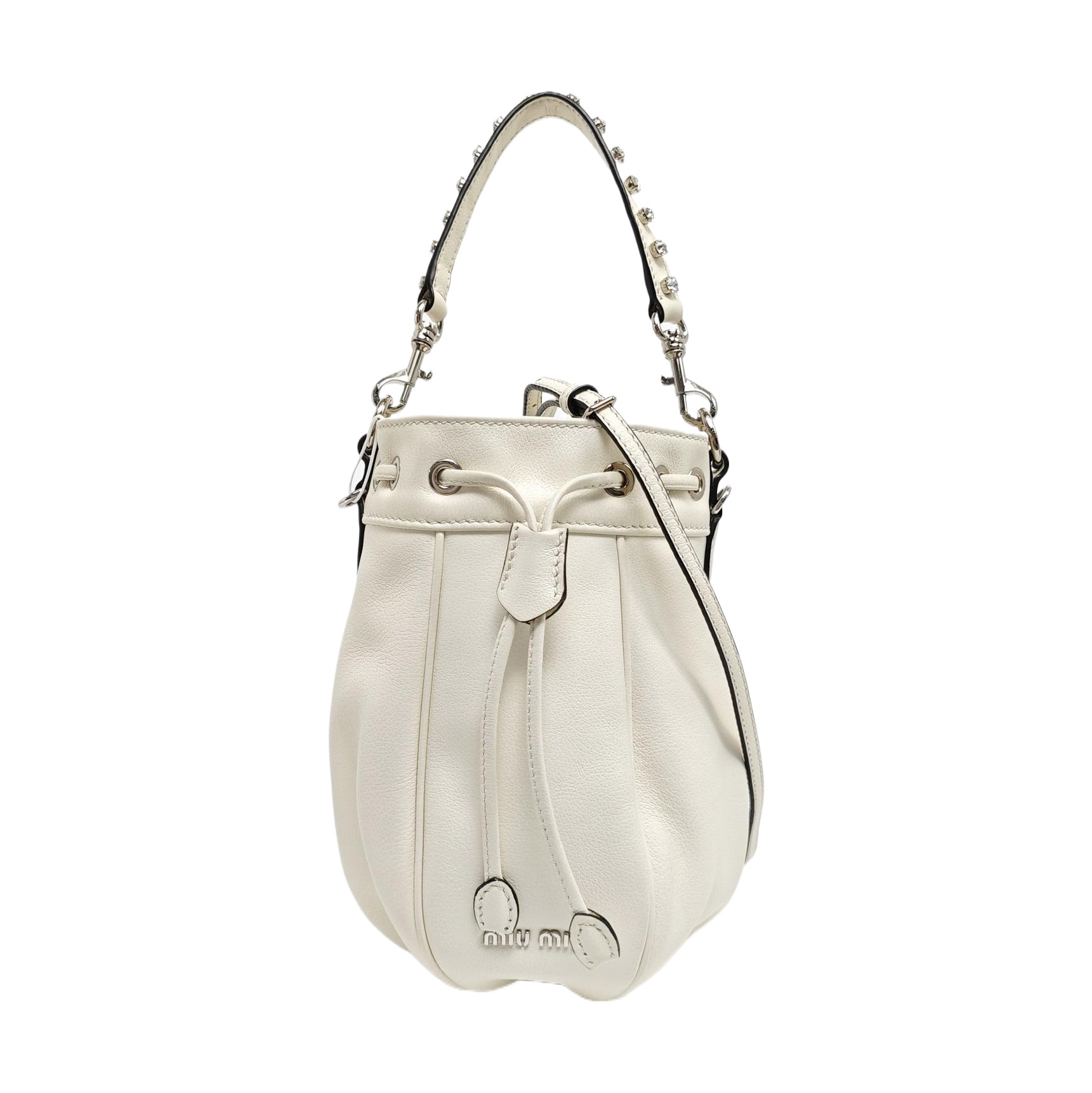 Calfskin Bucket Bag White