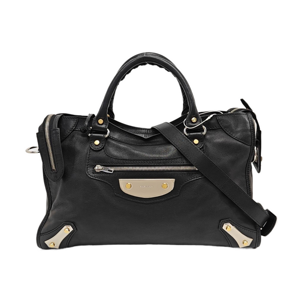 Metal Plate Classic City Lambskin Black