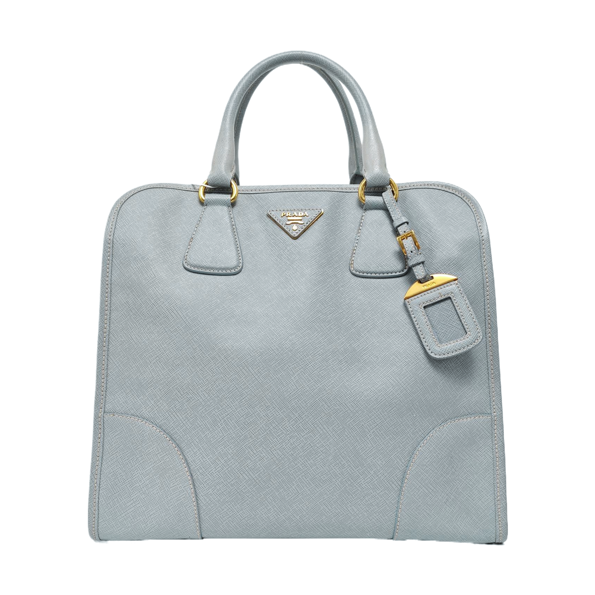 Saffiano Calfskin Top Handle Bag Blue