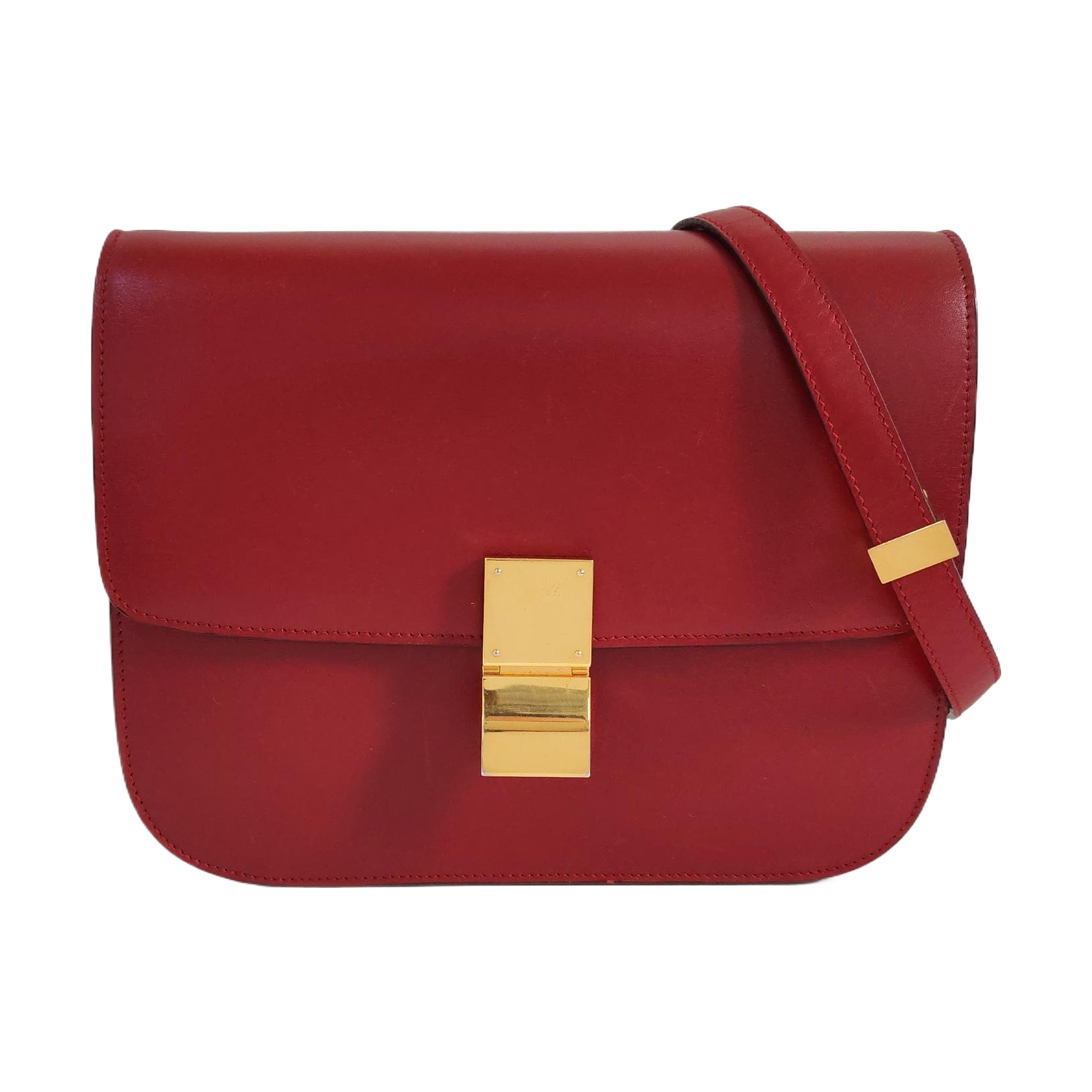 CLASSIC BOX Medium Calfskin Red