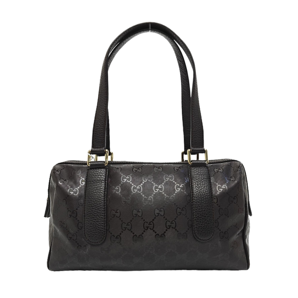 Monogram Coated Canvas Tote Bag Brown