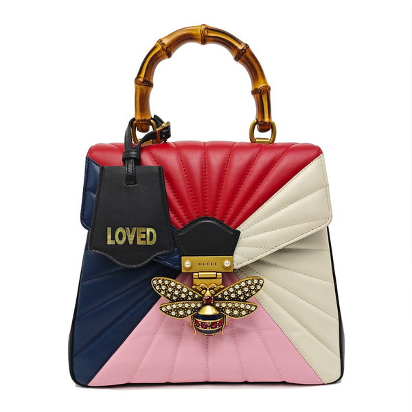 Queen Margaret Quilted Calfskin Multicolor
