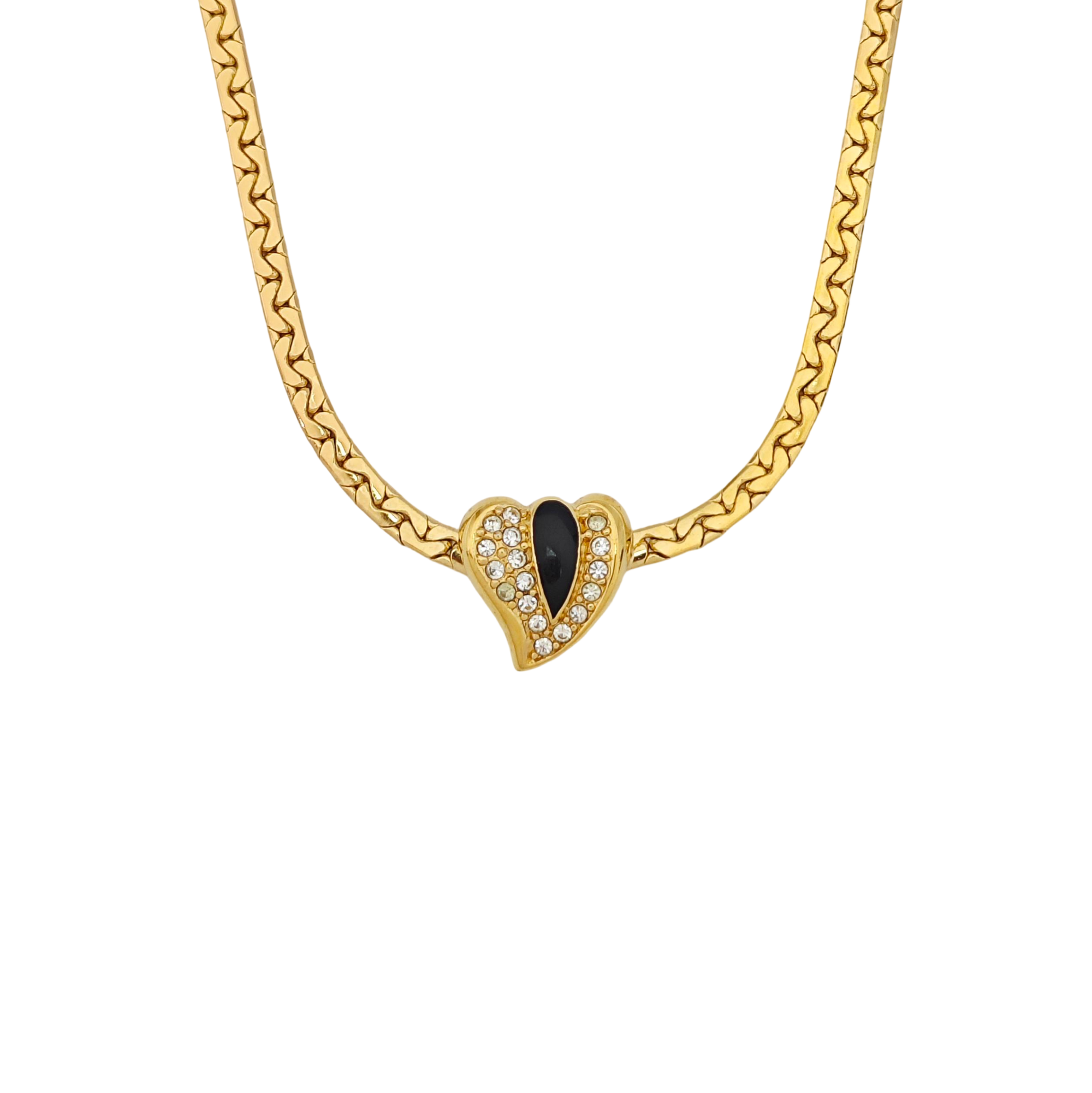 Twist Round Metal Gold Necklace