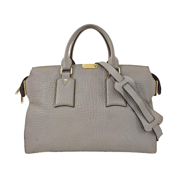 Calfskin Shoulder Bag Gray
