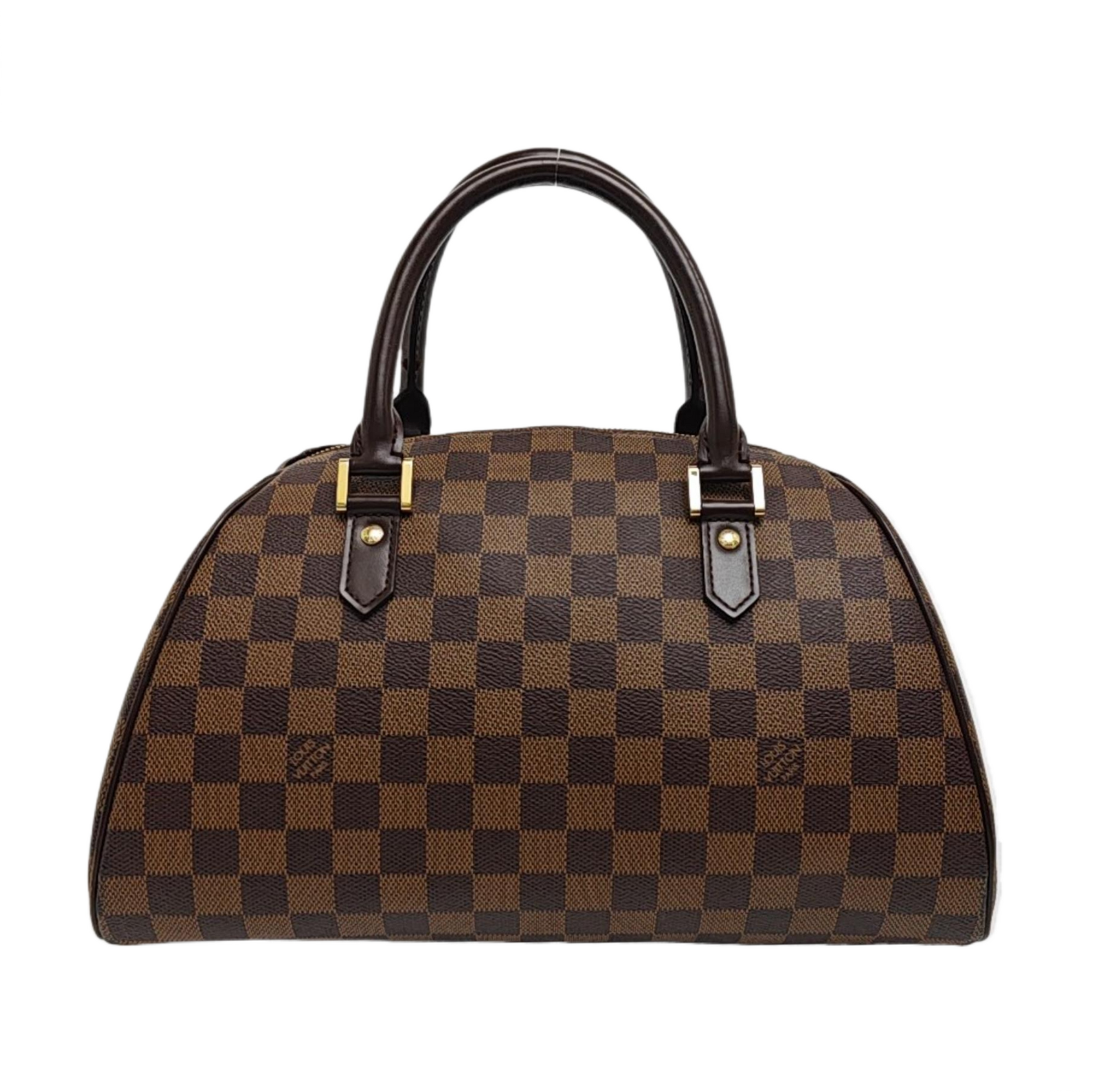 RIBERA MM Damier Ebene Coated Canvas Brown