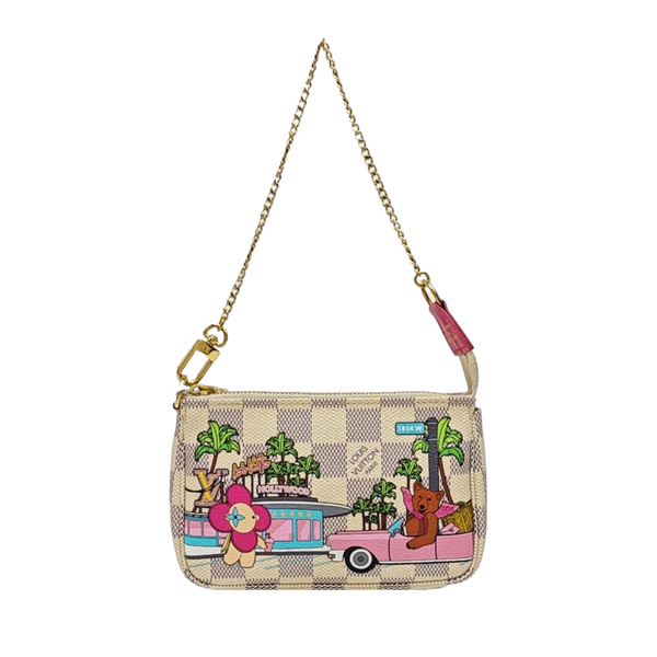 ACCESSOIRES Mini Damier Azur Coated Canvas White