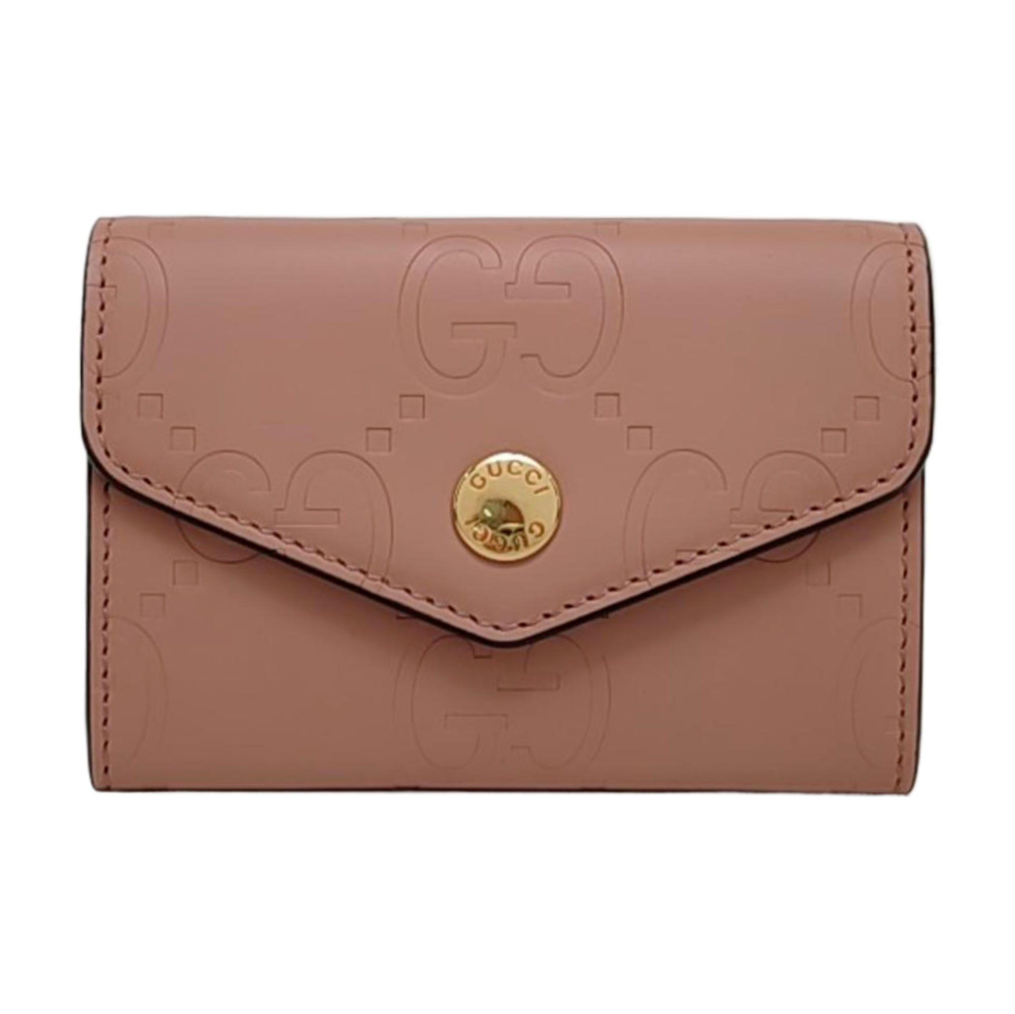 Monogram Calfskin Card Holder Pink