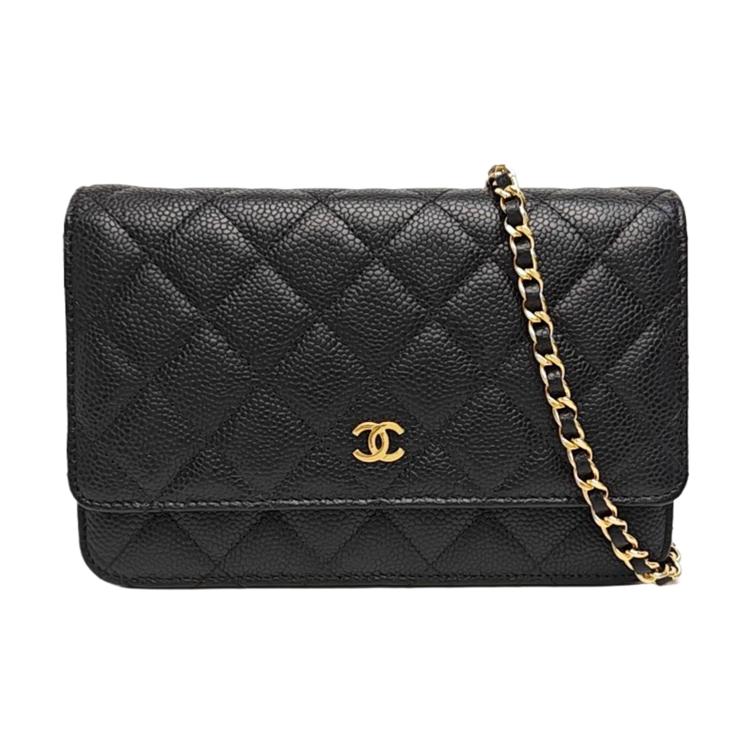 WOC Quilted Grained Calfskin Black