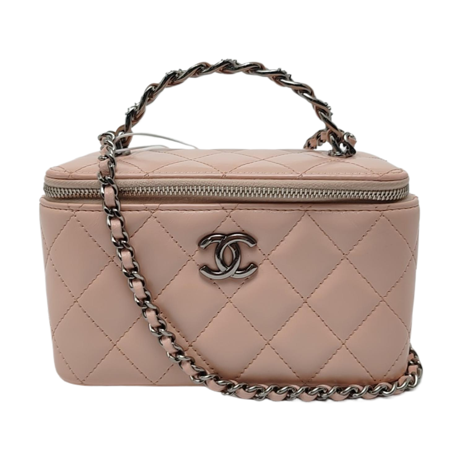 Authenticated pre-owned  VANITY CASE Quilted Calfskin Pink - Shoulder Bag at Looply