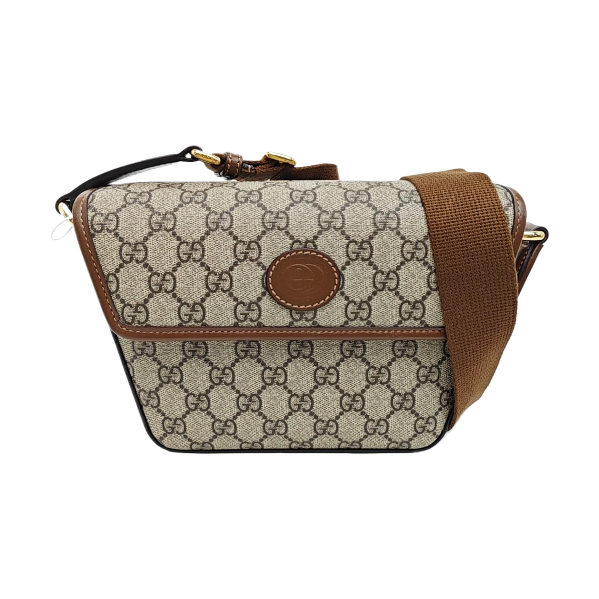Monogram Coated Canvas Shoulder Bag Beige