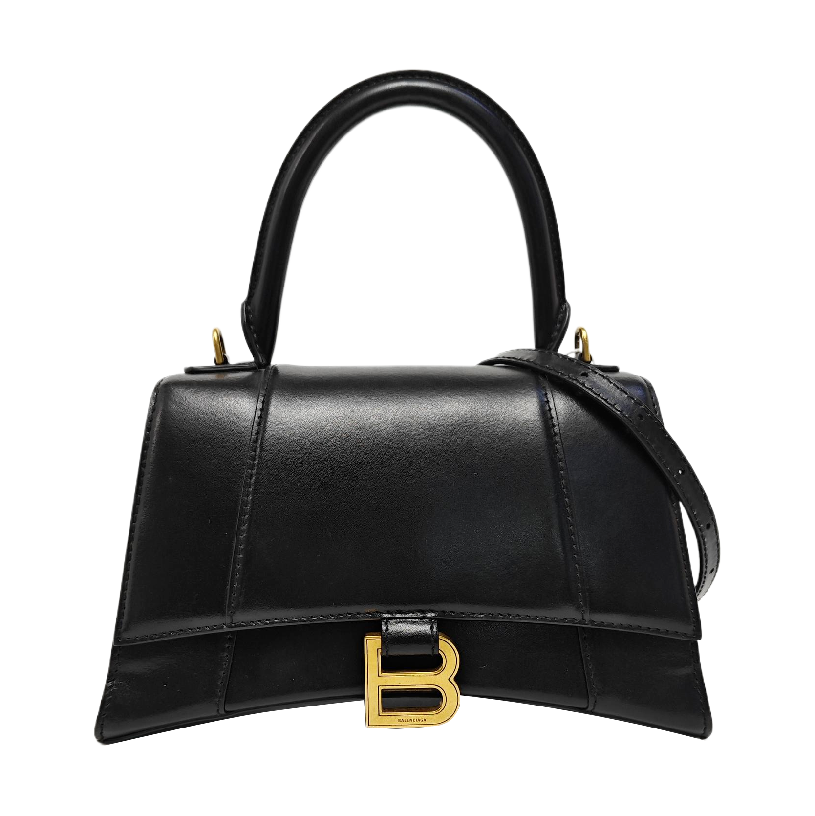 Hourglass S Calfskin Black
