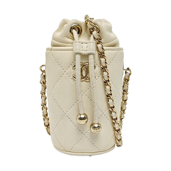 Mini Quilted Lambskin White