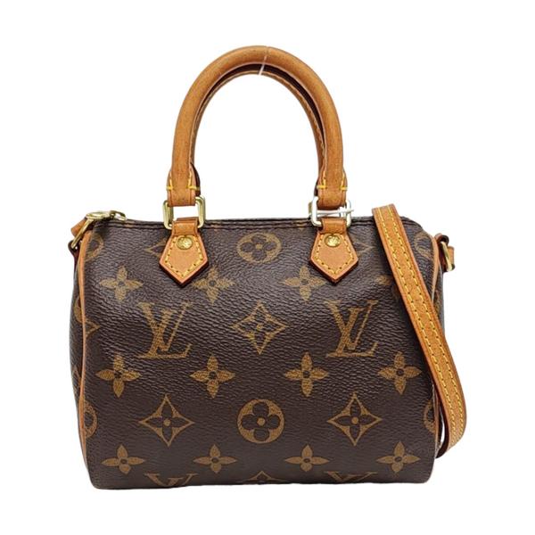 SPEEDY Nano Monogram Coated Canvas Brown