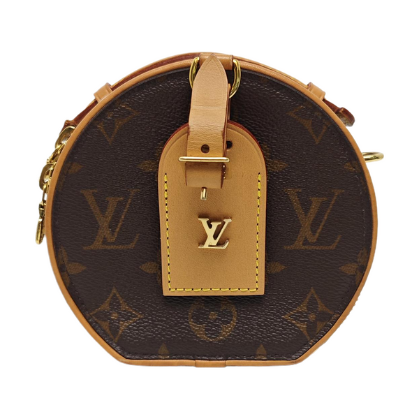 BOITE CHAPEAU Mini Monogram Coated Canvas Brown