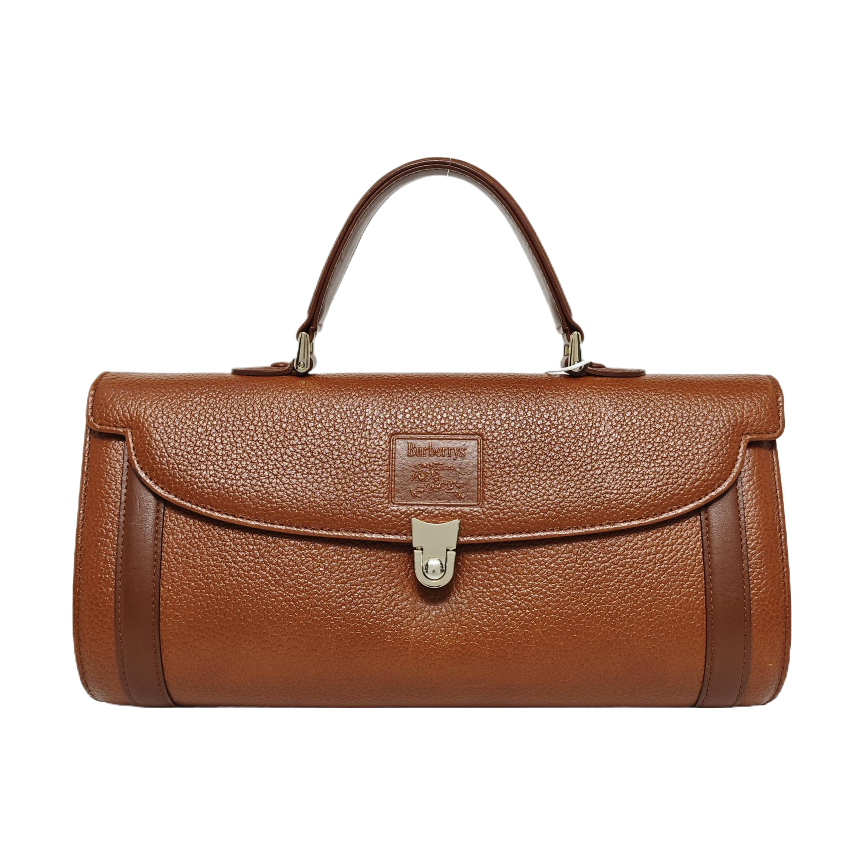 Calfskin Top Handle Bag Brown