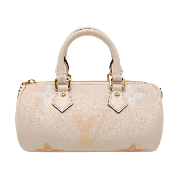 PAPILLON BB Monogram Calfskin Beige