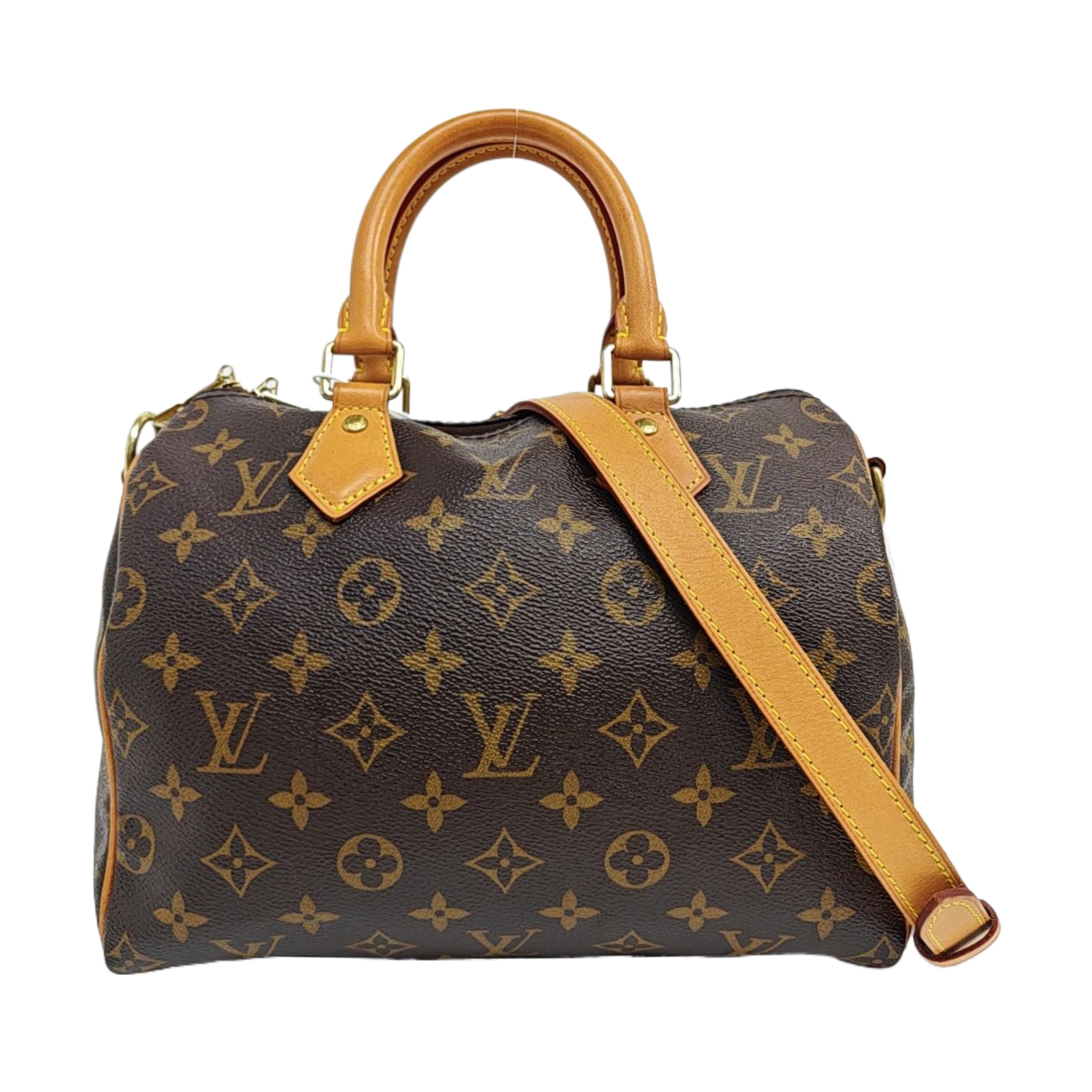 SPEEDY 25 Monogram Coated Canvas Brown