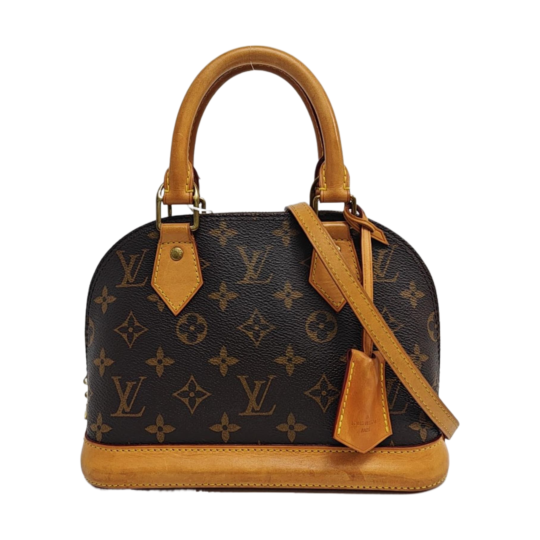 ALMA BB Monogram Coated Canvas Brown