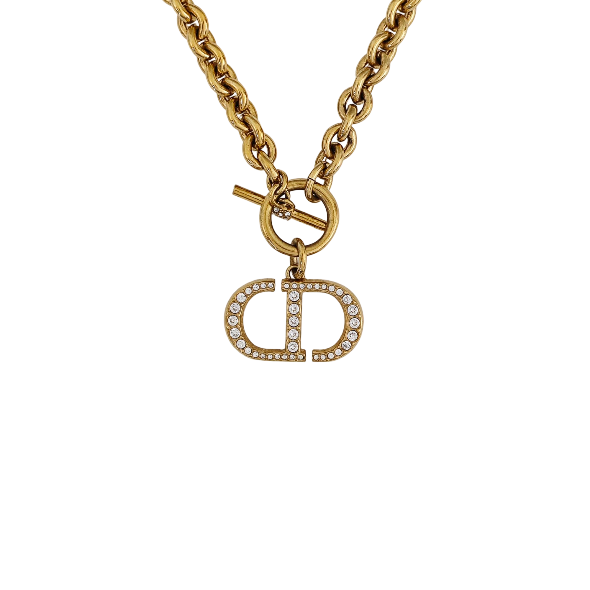 Petit CD Metal Gold Necklace