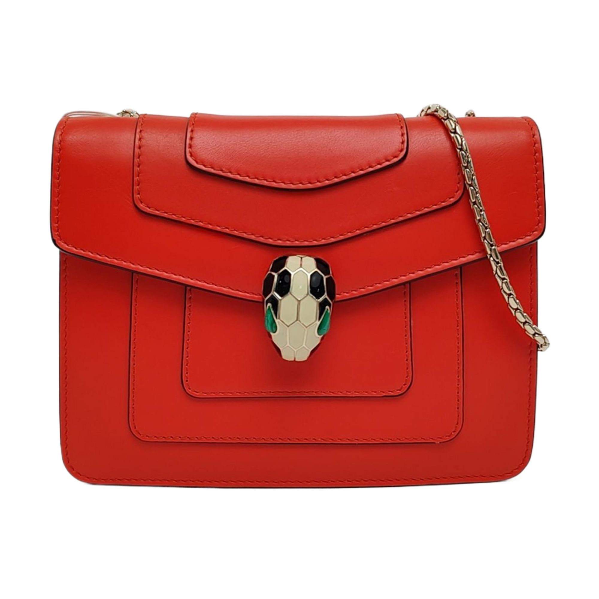 SERPENTI FOREVER Small Calfskin Red