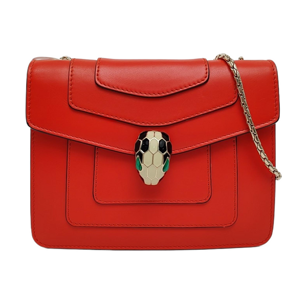 SERPENTI FOREVER Small Calfskin Red