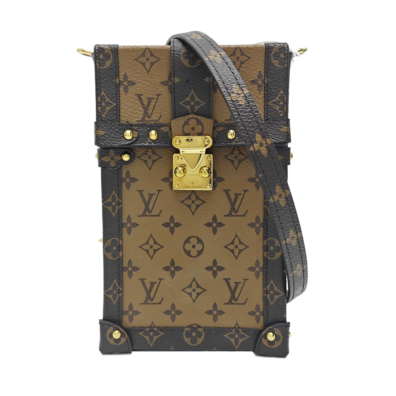 TRUNK Monogram Coated Canvas Brown
