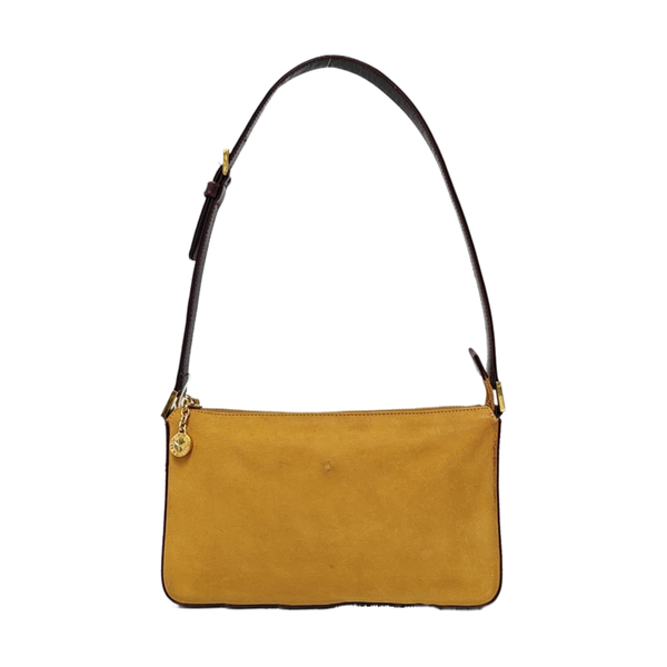Fabric Top Handle Bag Brown