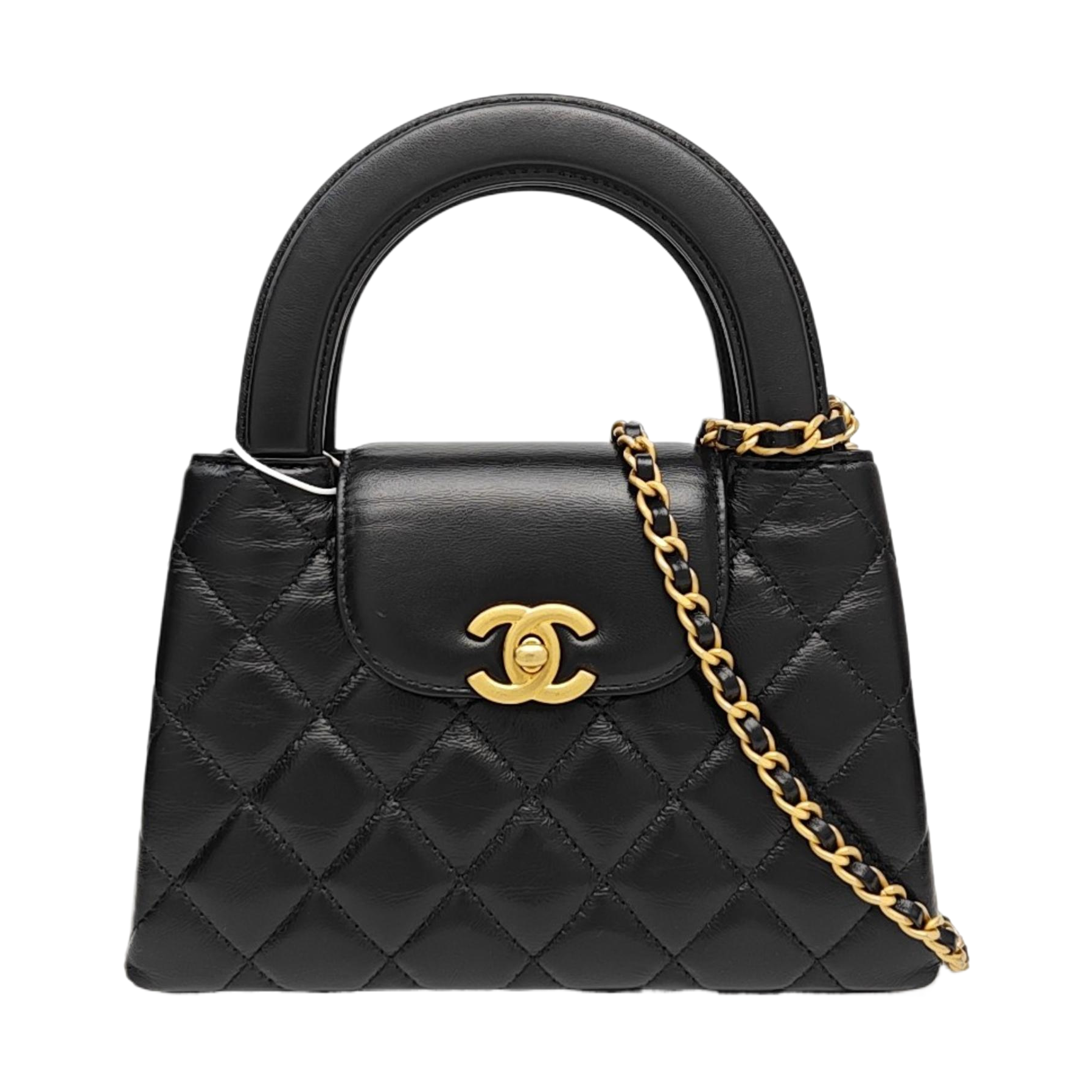 KELLY Mini Quilted Calfskin Black