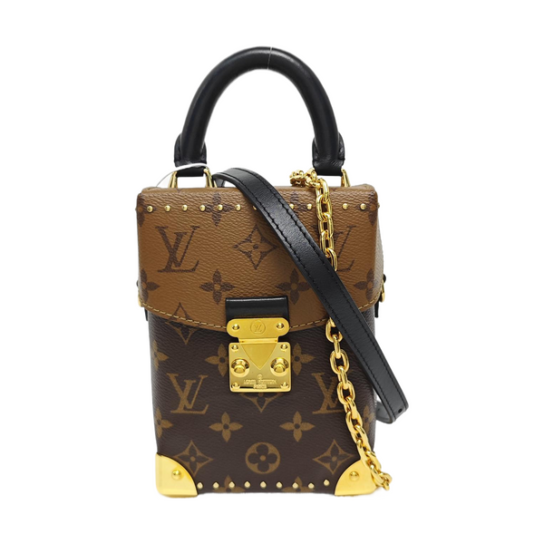 CAMERA BOX Monogram Coated Canvas Brown