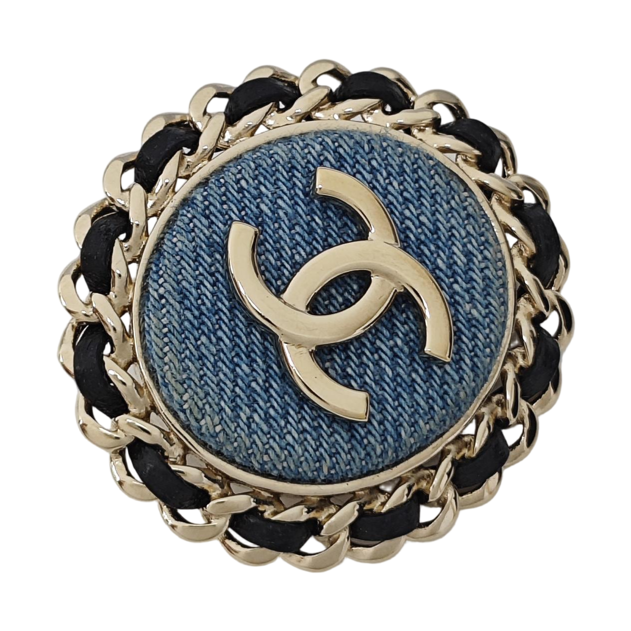 Fabric Blue Brooch