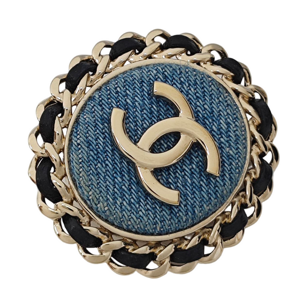 Fabric Blue Brooch