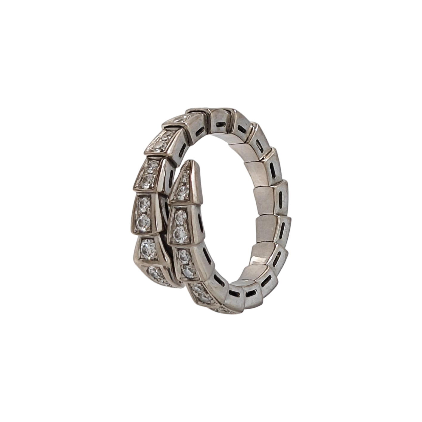 SERPENTI 18k White Gold Silver Ring EU 55