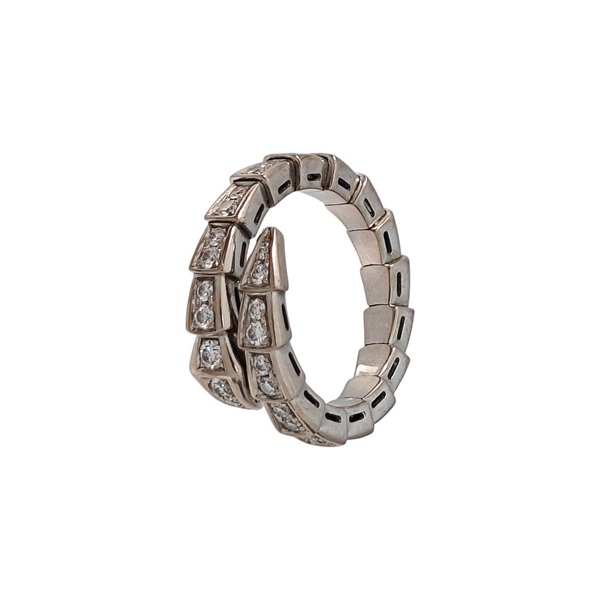 SERPENTI 18k White Gold Silver Ring EU 55
