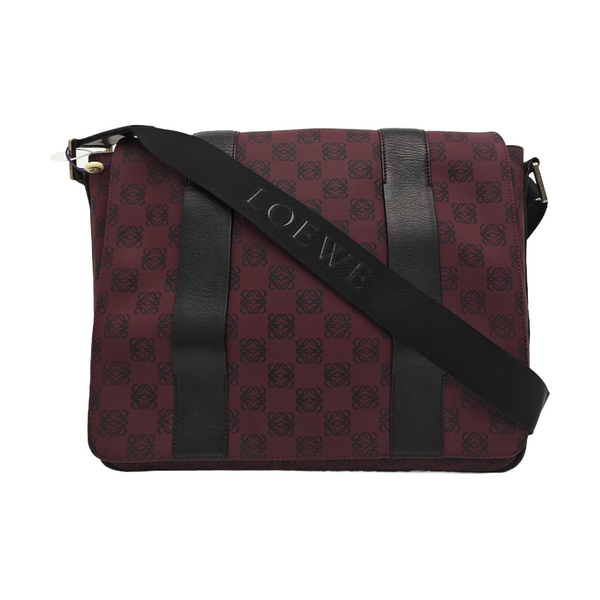 Coated Canvas Shoulder Bag Red